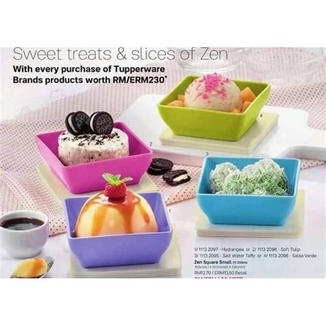 Tupperware Zen Square Small Set 200ml 1 Pc Shopee Malaysia