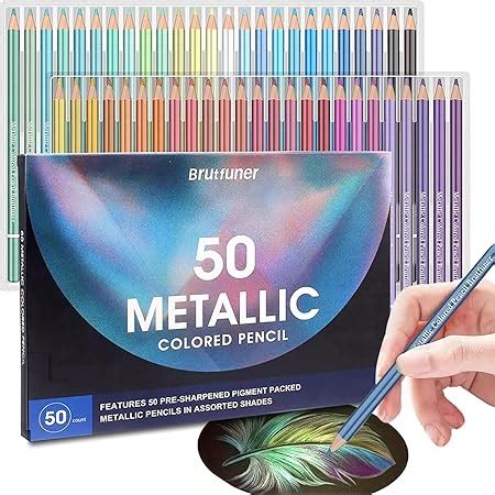 Eidevo Crayons De Couleur M Talliques D Artiste Crayons Pastel Pour