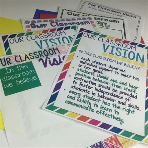 Love These Classroom Vision Statement Templates For Building Collaboration With Staff Around A