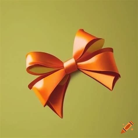 Orange Ribbon Bow With A Yellow Glint On Craiyon