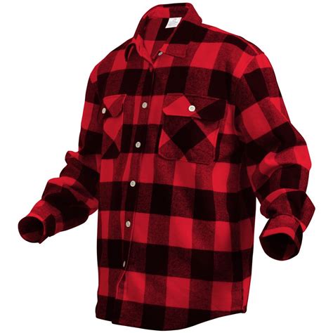 Extra Heavyweight Buffalo Plaid Flannel Shirt Camouflageca