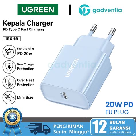 Jual Ugreen Kepala Adaptor Charger W Pd Fast Charging Usb Mfi Type C