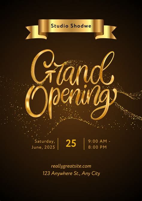 Free custom printable grand opening flyer templates | Canva