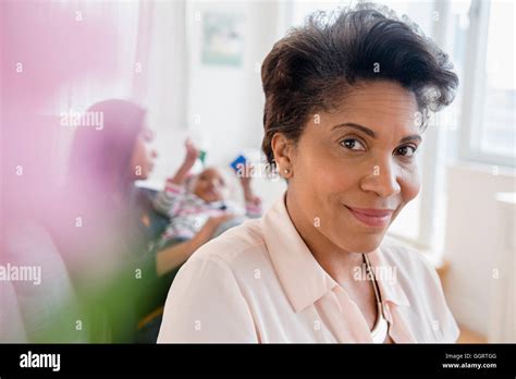 Older Black Woman Smiling Stock Photo Alamy