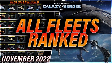 All Swgoh Fleets Ranked November Youtube