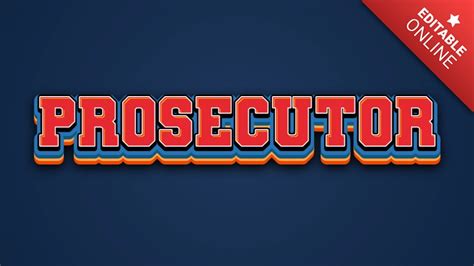 Prosecutor Text Effect Generator