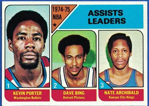 NBA Assists Leaders Porter Bing Archibald 5 Prices 1975 Topps