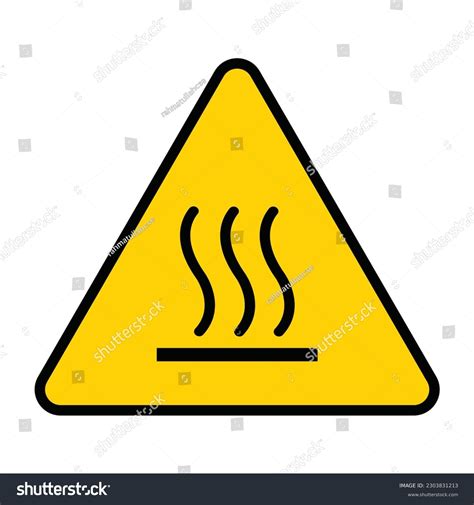 Caution Hot Surface Symbol Sign Vector Stock Vector Royalty Free