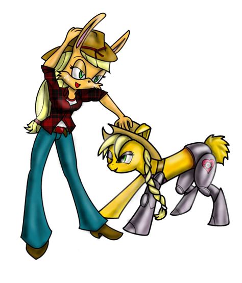 Safe Artist Xamitlu Applejack Anthro G Appleborg