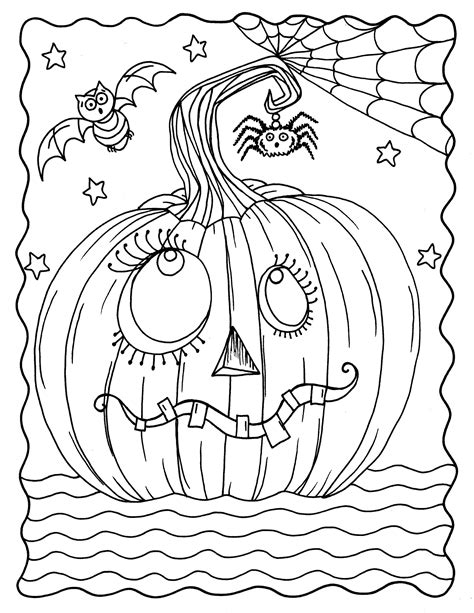 Halloween Cat Pumpkin Coloring Pages