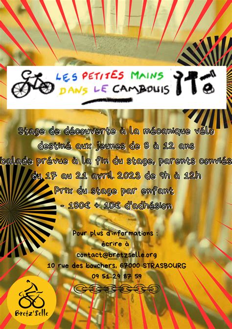 Les Petites Mains Dans Le Cambouis Stage Enfants L Heureux Cyclage