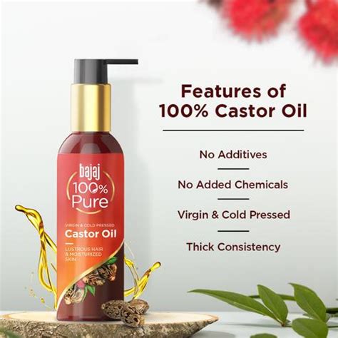 Buy Bajaj 100 Pure Castor Oil Virgin And Cold Pressed Makes Hair