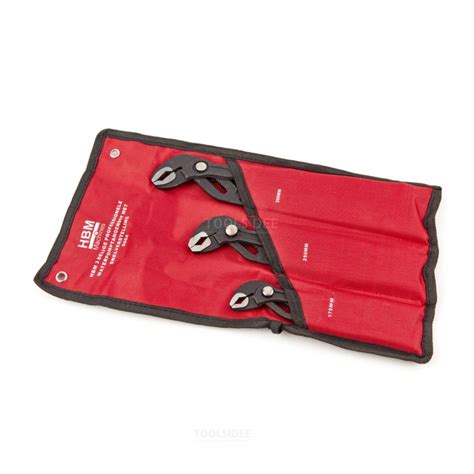 Hbm Piece Professional Water Pump Pliers Set With Quick Adjustment