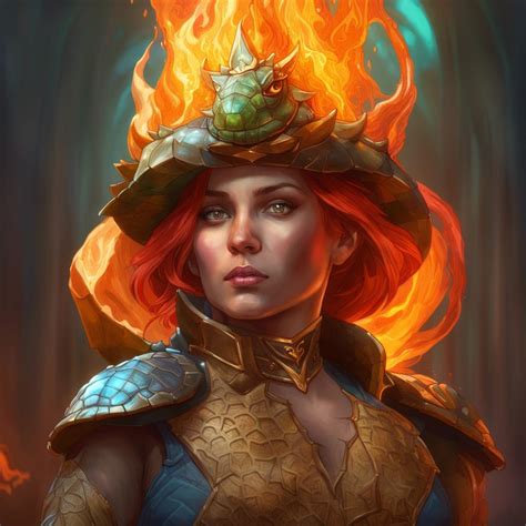 Fire Queen With Turtle Armor On Ai Generated Artwork Nightcafe Creator