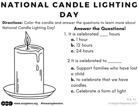 National Candle Lighting Day | Art Sphere Inc.