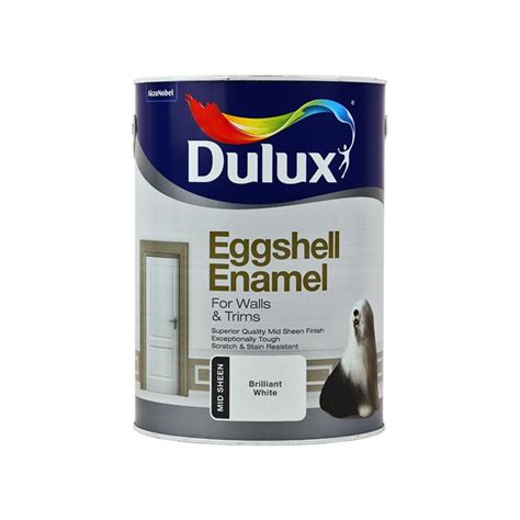 Dulux Eggshell Enamel White 5lchamberlains Chamberlain