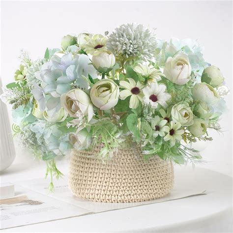 Artificial Flowers For Decoration Silk Flowers Hydrangea Artificial