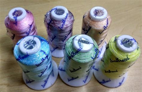 Set 100 Viscose Rayon Variegated Embroidery Machine Thread 6 Assorted