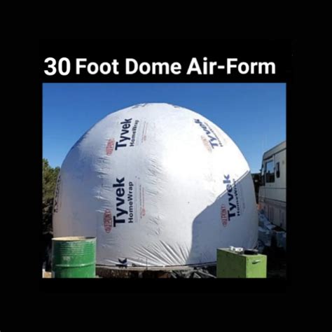 foot diameter  foot tall dome air form  square feet