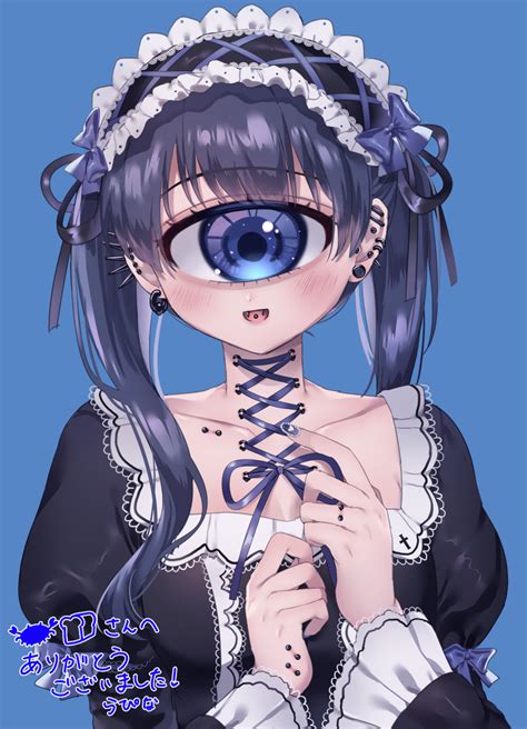 Safebooru 1girl D Absurdres Bangs Blue Eyes Blush Collarbone Collarbone Piercing Corset