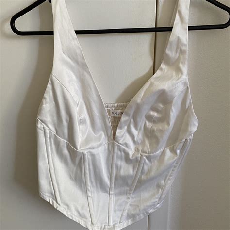 Glassons White Corset Top Worn A Couple Of Times Depop