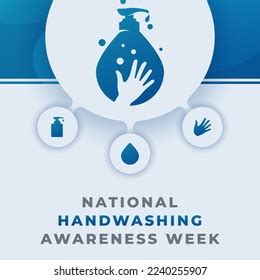 Happy Handwashing Awareness Week Celebration Vector Stock Vector