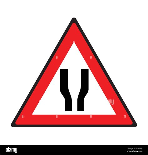 Broad Road Ahead Sign Safety Symbol Stock Vector Image And Art Alamy