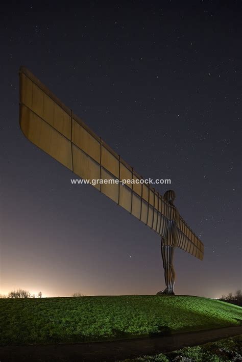 The Angel of the North at night, Gateshead, Tyne & Wear - GraemePeacock