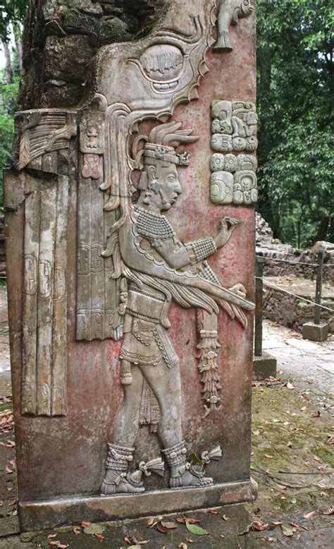 Bas Relief Carving With Of A Mayan King Palenque Chiapas Mexico Stock Image Image Of