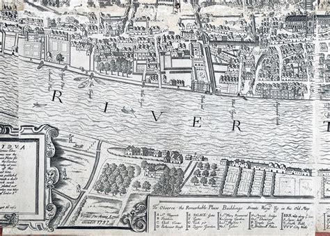 1737 George Vertue Elizabethan Map Of London The Woodcut Or Ralph