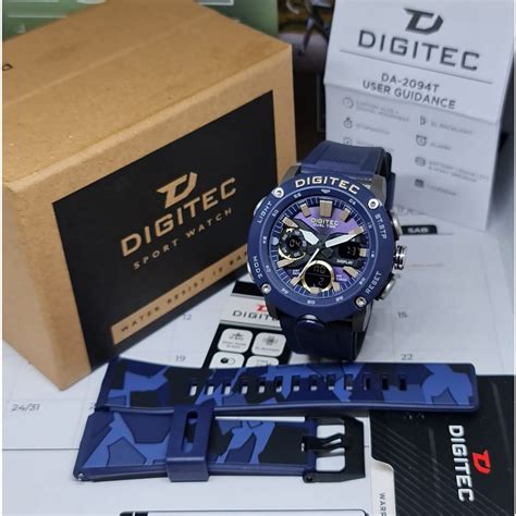 Jual Jam Tangan Pria Wanita Original Digitec Dualtime Karet Rubber