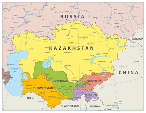 Political Map Of Kazakhstan Kazakhstan Provinces Map | Images and ...