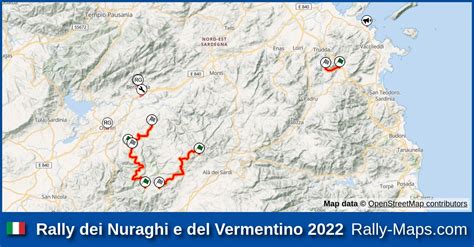 Streckenverlauf Rally Dei Nuraghi E Del Vermentino 2022 CIRT