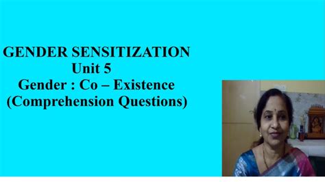 Gender Sensitization Unit 5 For B Tech Youtube