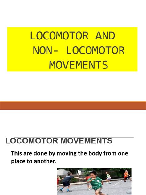 Locomotor And Non Locomotor Movements Pdf