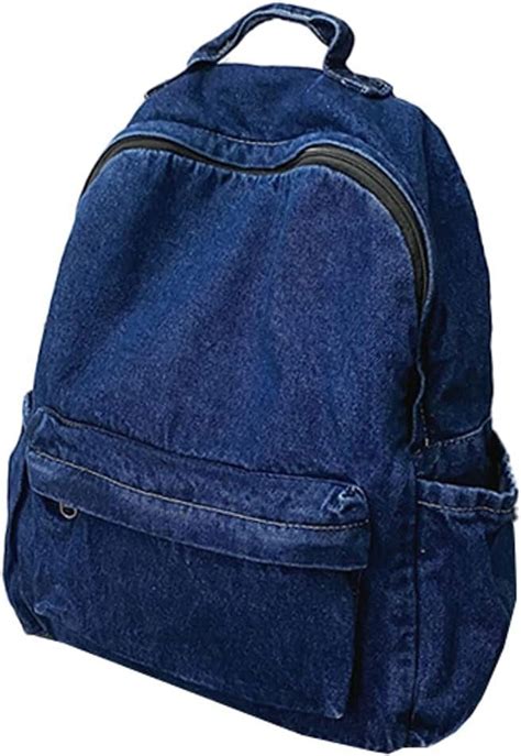 Kukuzhu Unisex Backpack Purse Retro Denim Backpack Large Capacity