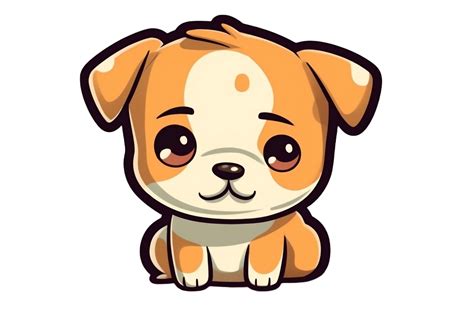 Cute Cartoon Kawaii Dog Sticker Clipart 23556963 PNG