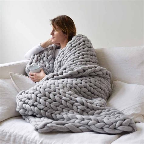 Super Comfy Adorable Chunky Knit Blanket Inspire Uplift Super