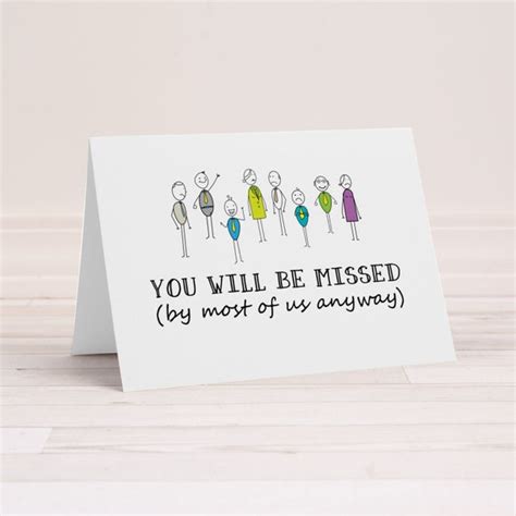 Funny Goodbye Card, Rude Farewell Card, Funny Greeting Card, Funny ...