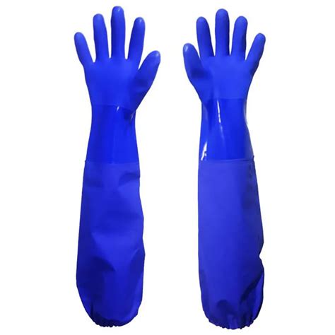 Luvas PVC AZUL C Punho PVC E Forro 66cm CA 36581 Ref S085 10