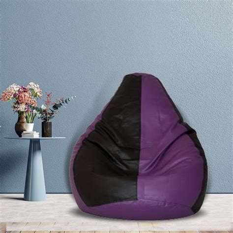 Shira Xxl Bean Bag Cover Without Beans Black Purple At Rs