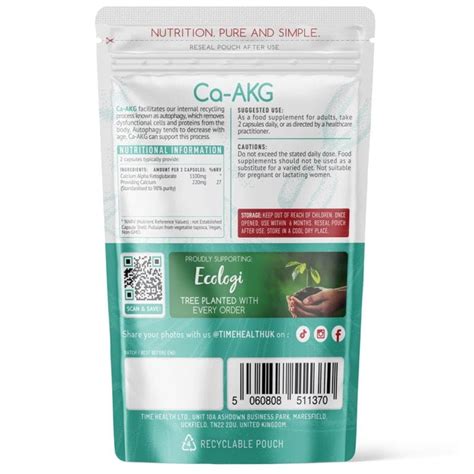 Ca Akg Ultra Pure Calcium Alpha Ketoglutarate Lifespan Cellular