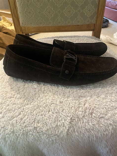 Louis Vuitton Brown Suede Monte Carlo Loafers Size Gem