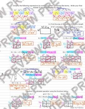 Multiplying Polynomials Guided Notes And Practice By Sweet As Pi