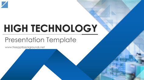 High Technology Research Powerpoint Templates Blue Business