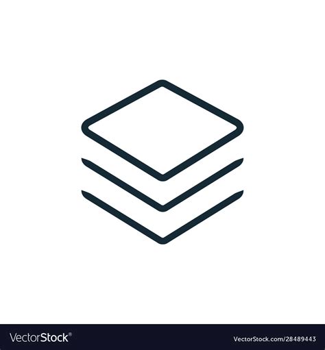 Layer Icon Logo Stack Paper Symbol Flat Royalty Free Vector