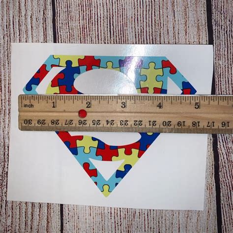 Other Superman Autism Awareness Puzzle Decal Poshmark