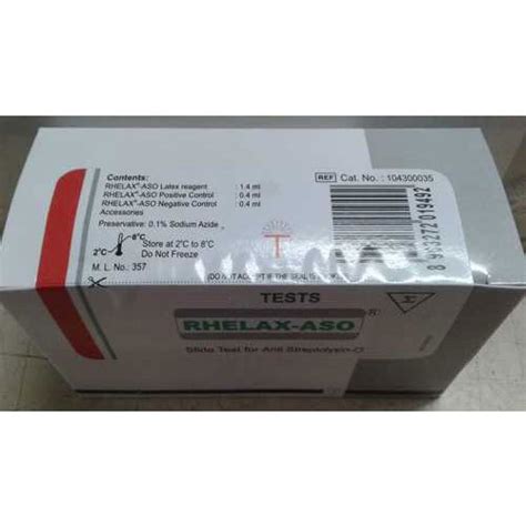 Rhelax Aso Slide Test For Anti Streptolysin O Pack Type Box At Rs