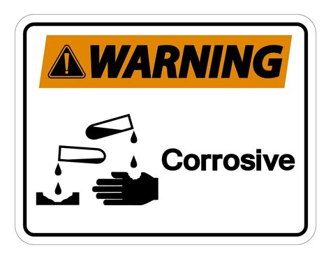 Warning Corrosive Symbol Sign on white background 2315062 Vector Art at ...