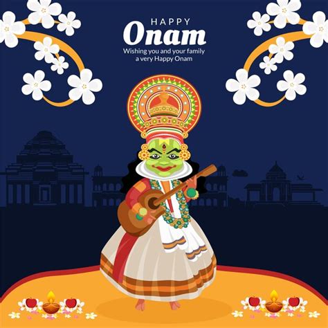 Premium Vector Realistic Happy Onam Indian Festival Banner Design